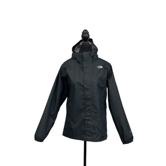 North Face Navy Rain Shell Jacket with Hood | Size Girls XL | Lightweight - Picture 1 of 6